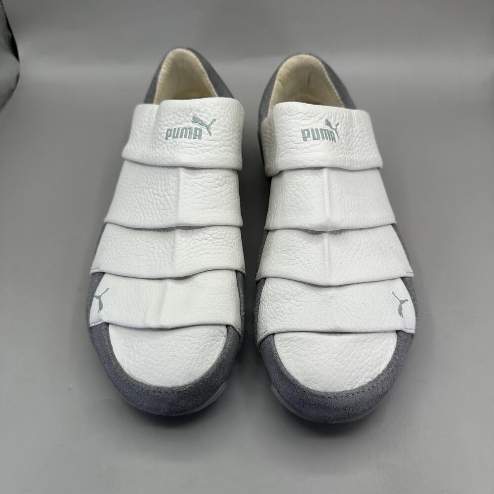 Puma Satori Mens Size 8 White Gray Leather Slip On Casual Sneakers *VERY RARE* - Picture 4 of 13